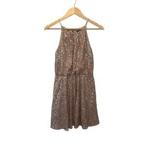 Sequin Dress Forever 21 Size Small Rose Gold Pink Homecoming Formal Sleeveless